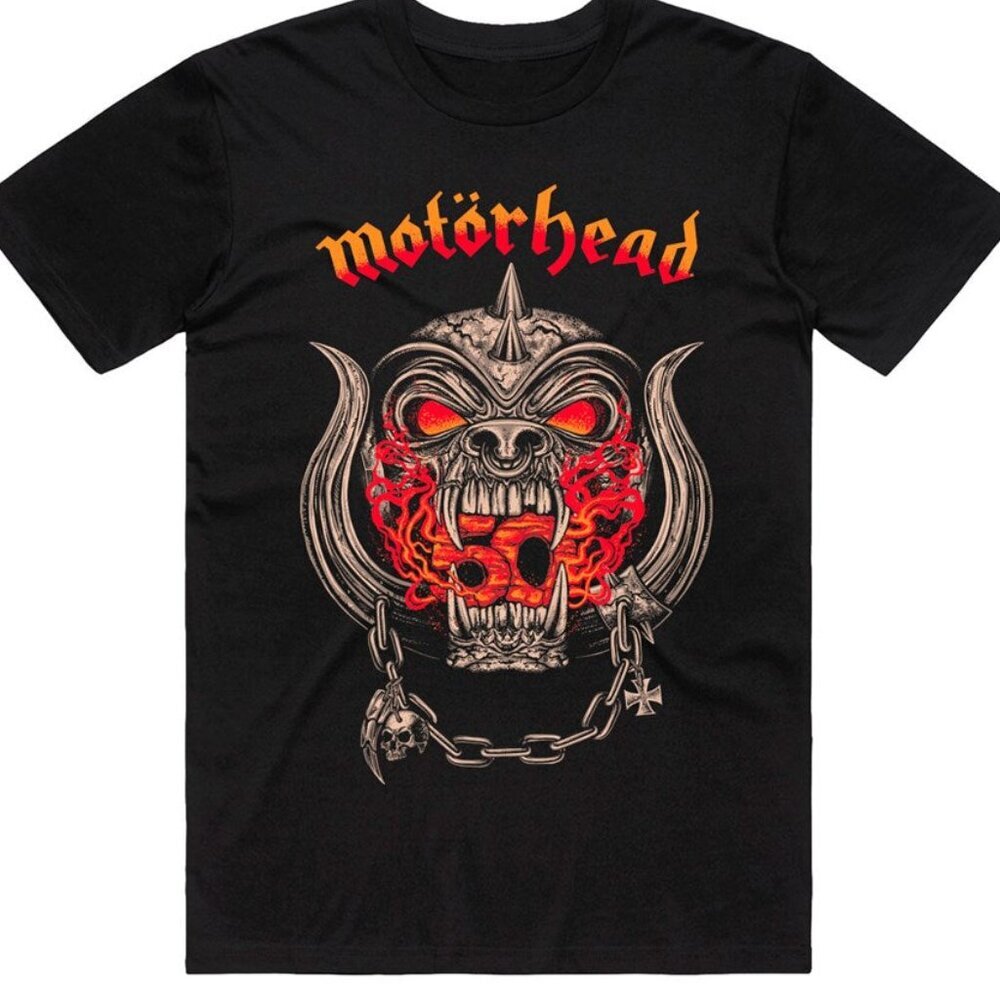 Motorhead 50th Warpig Flames Heavy Metal Graphic Unisex T-Shirt 90